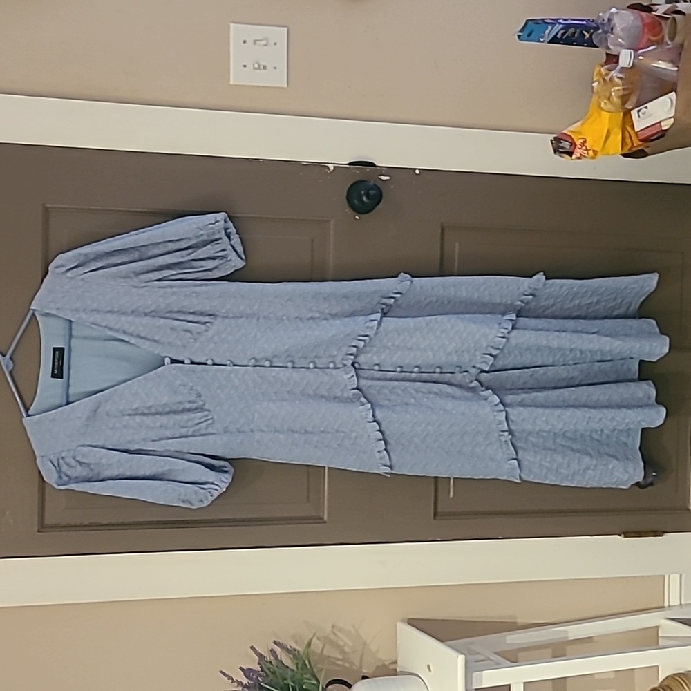 NWT Blue tiered maxi dress
